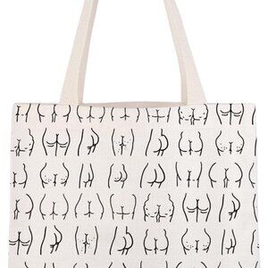 Funny Booty Tote Bag Reusable Polyester Gift For Friends Travel Casual